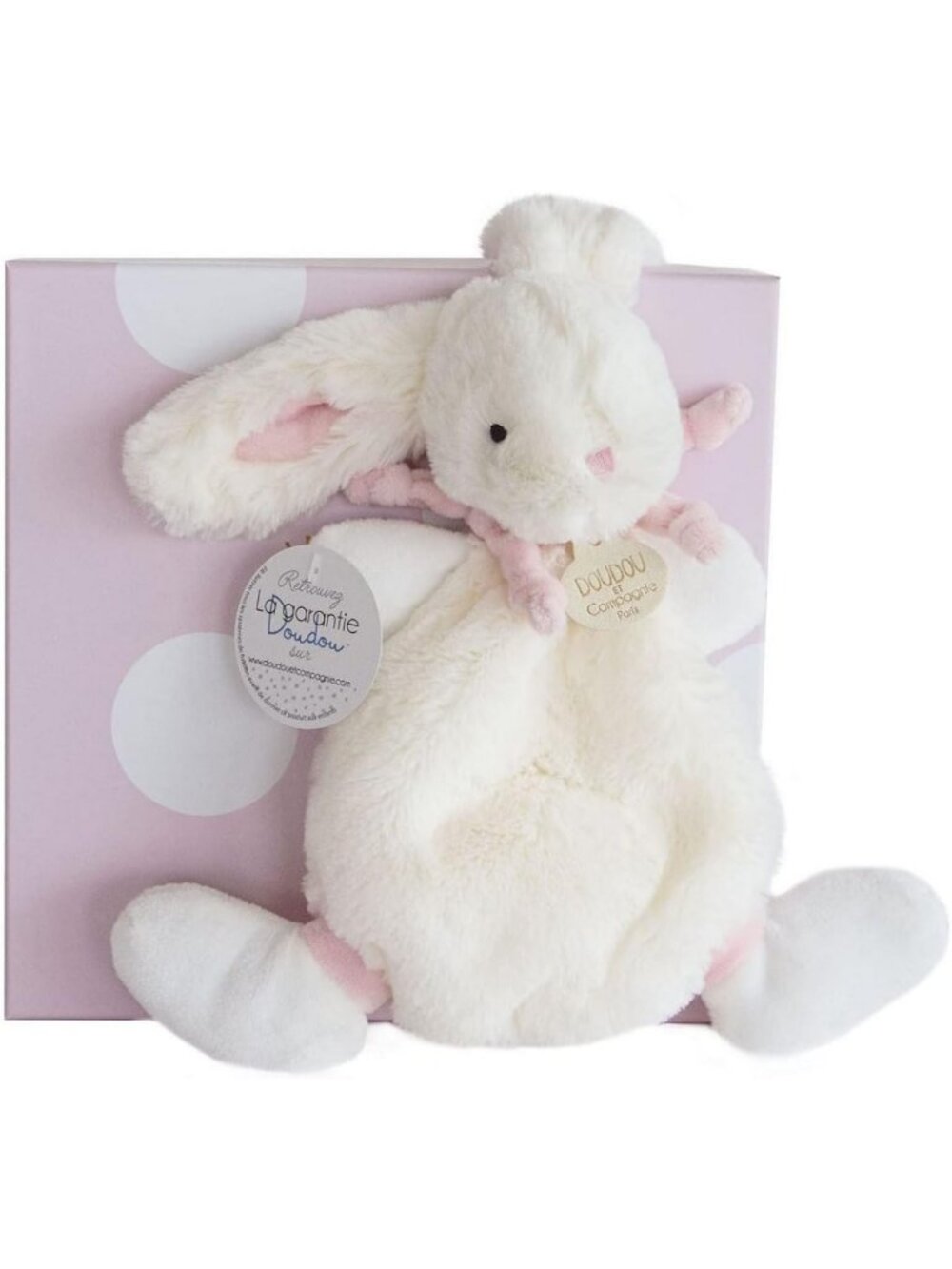 Soft Pink Rabbit Plush Toy Gift Box - Adorable 26 cm Stuffed Animal for Kids